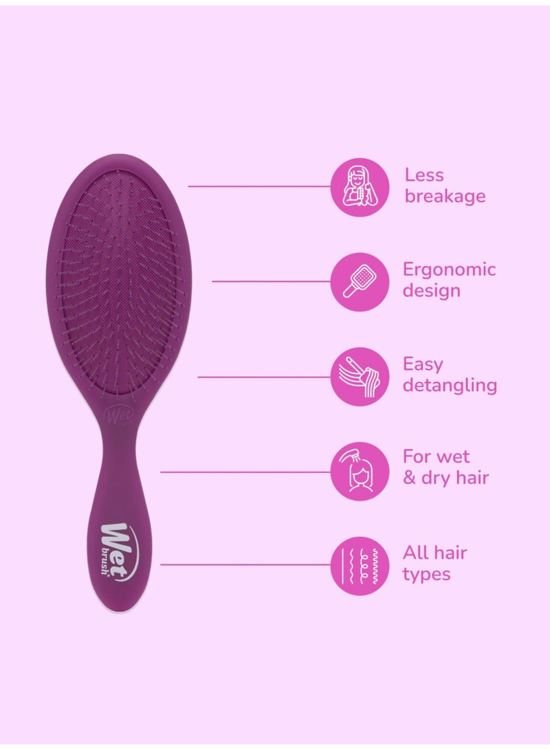 Wet Brush Original Detangler Hair Brush, Purple Frost - Ultra-Soft IntelliFlex Bristles - Detangling Brush Glides Through Tangles For All Hair Types (Wet Dry & Damaged Hair) - Women & Men - Image 5